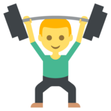 Person Lifting Weights on JoyPixels 2.2.4