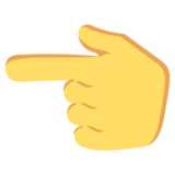 Backhand Index Pointing Left on JoyPixels 2.2.4