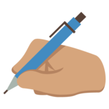 Writing Hand: Medium Skin Tone on JoyPixels 2.2.4