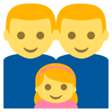 Family: Man, Man, Girl on JoyPixels 2.2.5