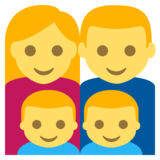 Family: Man, Woman, Boy, Boy on JoyPixels 2.2.5