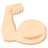 Flexed Biceps: Light Skin Tone on JoyPixels 2.2.5