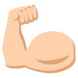 Flexed Biceps: Medium-Light Skin Tone on JoyPixels 2.2.5