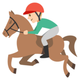 Horse Racing: Medium-Light Skin Tone on JoyPixels 2.2.5