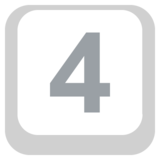Keycap Digit Four on JoyPixels 2.2.5