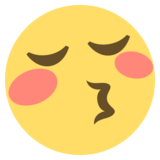 Kissing Face with Closed Eyes on JoyPixels 2.2.5