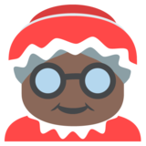 Mrs. Claus: Dark Skin Tone on JoyPixels 2.2.5