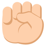 Raised Fist: Medium-Light Skin Tone on JoyPixels 2.2.5
