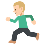Person Running: Medium-Light Skin Tone on JoyPixels 2.2.5