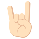 Sign of the Horns: Light Skin Tone on JoyPixels 2.2.5