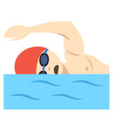 Person Swimming: Light Skin Tone on JoyPixels 2.2.5