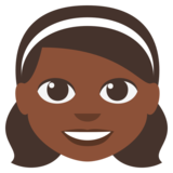 Girl: Dark Skin Tone on JoyPixels 3.0