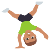 Man Cartwheeling: Medium Skin Tone on JoyPixels 3.0