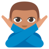 Man Gesturing No: Medium Skin Tone on JoyPixels 3.0