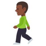 Man Walking: Dark Skin Tone on JoyPixels 3.0