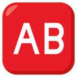 AB Button (Blood Type) on JoyPixels 3.0