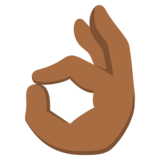OK Hand: Medium-Dark Skin Tone on JoyPixels 3.0