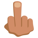 Middle Finger: Medium Skin Tone on JoyPixels 3.0