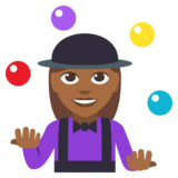 Woman Juggling: Medium-Dark Skin Tone on JoyPixels 3.0