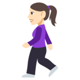 Woman Walking: Light Skin Tone on JoyPixels 3.0