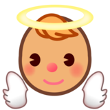 Baby Angel: Medium Skin Tone on emojidex 1.0.33