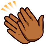 Clapping Hands: Medium-Dark Skin Tone on emojidex 1.0.33