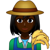 Woman Farmer: Dark Skin Tone on emojidex 1.0.33