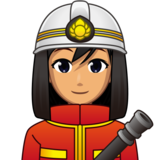 Woman Firefighter: Medium Skin Tone on emojidex 1.0.33