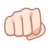 Oncoming Fist: Light Skin Tone on emojidex 1.0.33