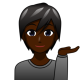 Person Tipping Hand: Dark Skin Tone on emojidex 1.0.33