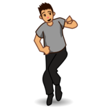 Man Dancing: Medium Skin Tone on emojidex 1.0.33