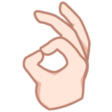 OK Hand: Light Skin Tone on emojidex 1.0.33