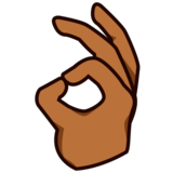 OK Hand: Medium-Dark Skin Tone on emojidex 1.0.33