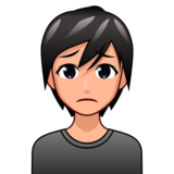 Person Frowning: Medium-Light Skin Tone on emojidex 1.0.33