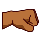 Right-Facing Fist: Medium-Dark Skin Tone on emojidex 1.0.33