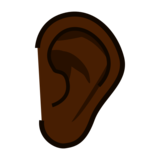 Ear: Dark Skin Tone on emojidex 1.0.34