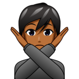 Person Gesturing No: Medium-Dark Skin Tone on emojidex 1.0.34