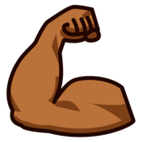 Flexed Biceps: Medium-Dark Skin Tone on emojidex 1.0.34
