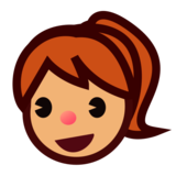 Girl: Medium Skin Tone on emojidex 1.0.34