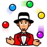 Person Juggling: Medium Skin Tone on emojidex 1.0.34