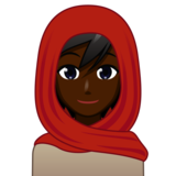 Woman with Headscarf: Dark Skin Tone on emojidex 1.0.34