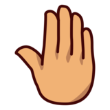 Raised Back of Hand: Medium Skin Tone on emojidex 1.0.34