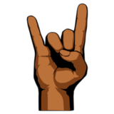 Sign of the Horns: Medium-Dark Skin Tone on emojidex 1.0.34