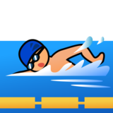 Person Swimming: Medium-Light Skin Tone on emojidex 1.0.34