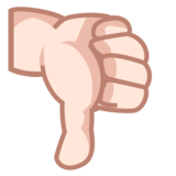 Thumbs Down: Light Skin Tone on emojidex 1.0.34