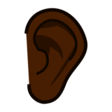 Ear: Dark Skin Tone on emojidex 1.0.14