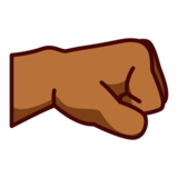 Right-Facing Fist: Medium-Dark Skin Tone on emojidex 1.0.14
