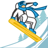 Snowboarder: Medium-Light Skin Tone on emojidex 1.0.14