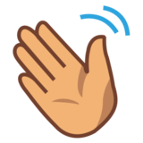 Waving Hand: Medium Skin Tone on emojidex 1.0.14