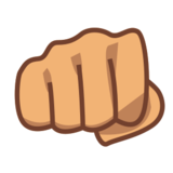 Oncoming Fist: Medium Skin Tone on emojidex 1.0.19